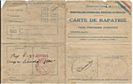 Recto carte de rapatrié Recto carte de rapatrié
