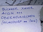 Adresse von Xaver Büchner Adresse von Xaver Büchner